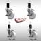 Service Caster 4'' SS Nylon Swivel 1-5/8'' Expanding Stem Caster Set with Brake, 4PK SCC-SSEX20S414-NYS-TLB-158-4 - alternate 4